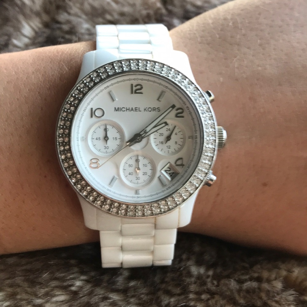 Michael Kors Authentic White Runway Watch